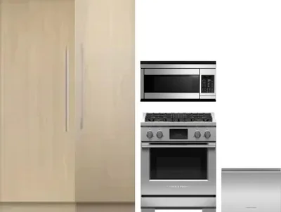 5 Piece Package Includes Refrigerator, Freezer, Range, Microwave And Dishwasher